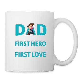 | D’AMOUR DE PAPA HERO Fête des Pères Fête des Pères - Mug blanc - blanc - Droite
