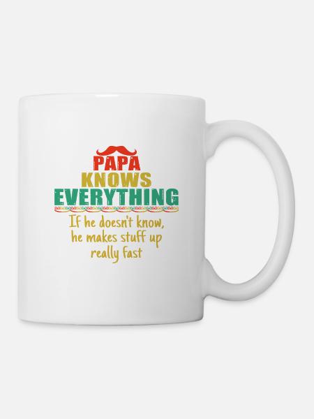 Papa Papa Geschenk Papa Papa Tag Geburtstag - Tasse - Weiß