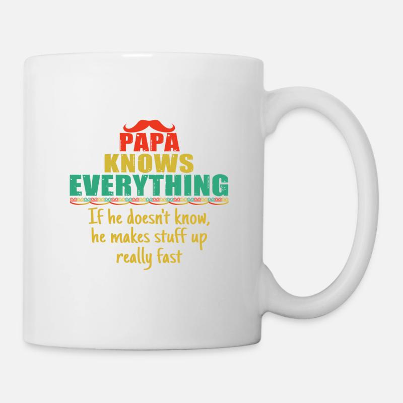 Papa Papa Geschenk Papa Papa Tag Geburtstag - Tasse - Weiß