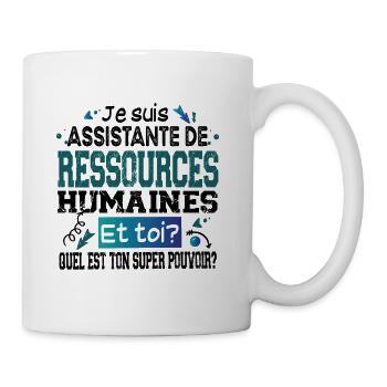 Assistante Ressources Humaines Super Pouvoir - Mug blanc - blanc - Droite