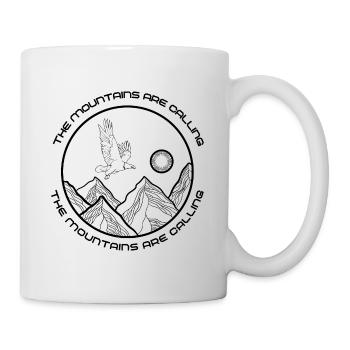 The mountains are calling - Tasse - Weiß - Rechts