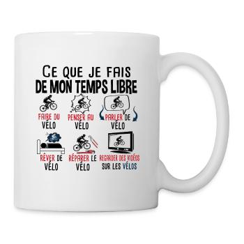 Vélo Vélos Cycliste Cyclisme Cadeau Triathlon BMX - Mug blanc - blanc - Droite