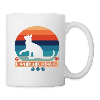 Best cat dad ever best cat dad kitten - Mug - white - Right