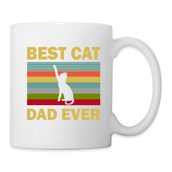 Best cat dad ever best cat dad kitten - Mug - white - Right
