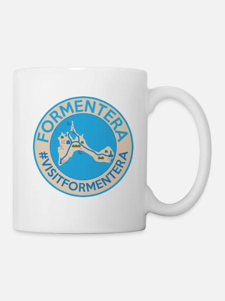 Formentera Inselkartendesign für Inselliebhaber - Tasse - Weiß