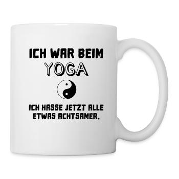 ich war beim yoga - Tasse - Weiß - Rechts