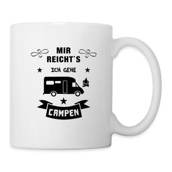 mir reichts camping wohnmobil - Tasse - Weiß - Rechts