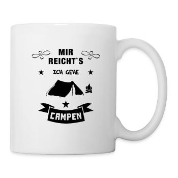 mir reichts camping zelt - Tasse - Weiß - Rechts