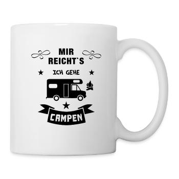 mir reichts camping wohnmobil - Tasse - Weiß - Rechts