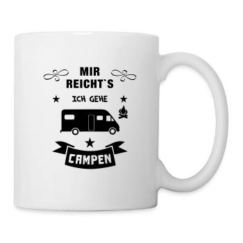 mir reichts camping wohnmobil - Tasse - Weiß - Rechts