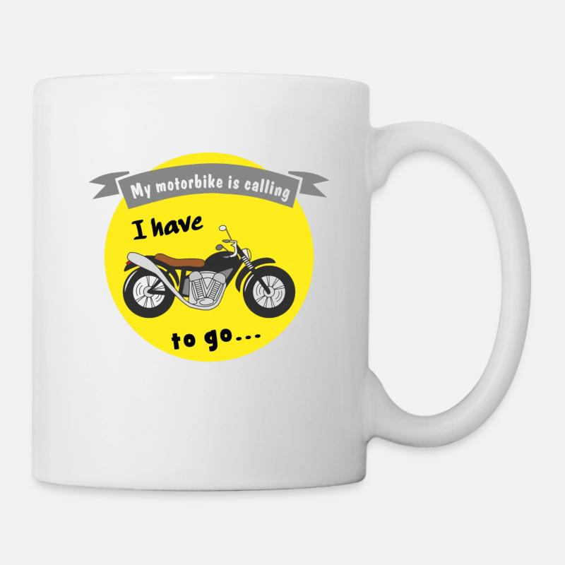 my motorbike is calling - Mug - white