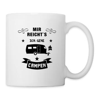mir reichts camping wohnwagen - Tasse - Weiß - Rechts