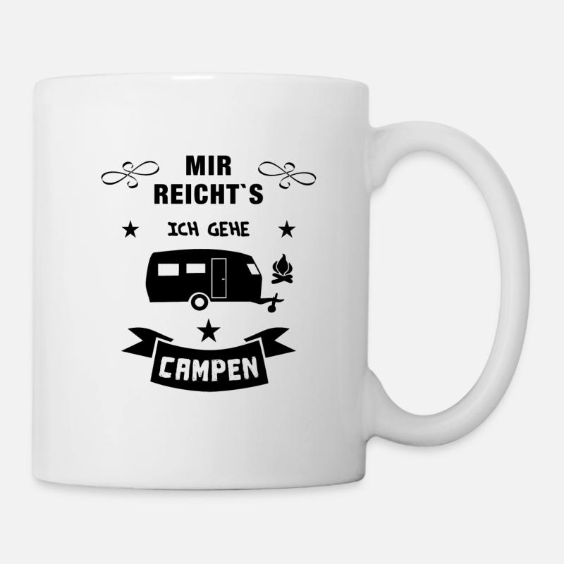mir reichts camping wohnwagen - Tasse - Weiß
