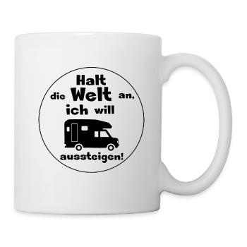 halt die welt an pickup - Tasse - Weiß - Rechts