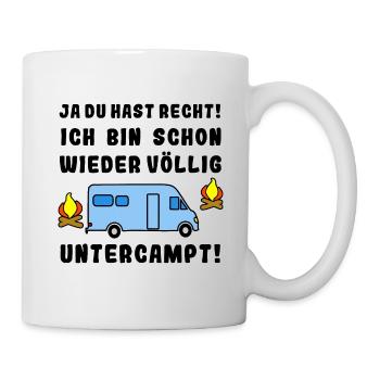 völlig untercampt womo - Tasse - Weiß - Rechts