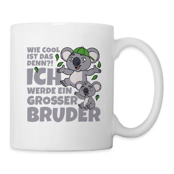 Koalabär Koala Geschwister cooler großer Bruder - Tasse - Weiß - Rechts