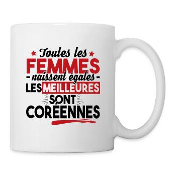 Coréenne Corée Asie Séoul Femme Cadeau T-shirt - Mug blanc - blanc - Droite
