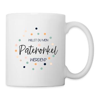Willst du mein Patenonkel sein? Neffe Kind - Tasse - Weiß - Rechts