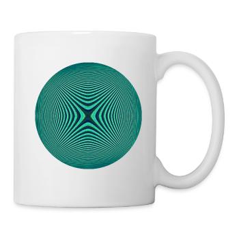 Cercle avec illusion d’optique - Mug blanc - blanc - Droite