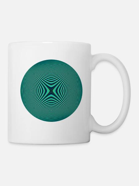 Cercle avec illusion d’optique - Mug blanc - blanc