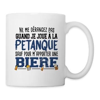 Pétanque Bière Boule Marseille Sud France Cadeau - Mug blanc - blanc - Droite
