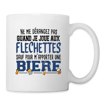 Fléchettes Bière Alcool Apéro Jeu Cadeau Humour - Mug blanc - blanc - Droite