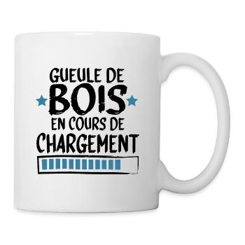 Gueule Bois Alcool Bière Whisky Cadeau - Mug blanc - blanc - Droite