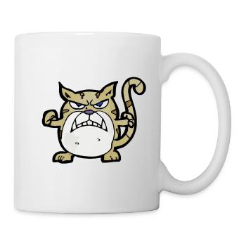 crumpy cat cartoon #3 - Tasse - Weiß - Rechts