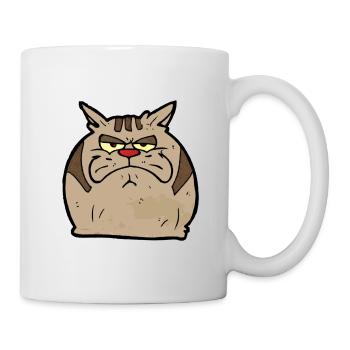 crumpy cat cartoon #4 - Tasse - Weiß - Rechts