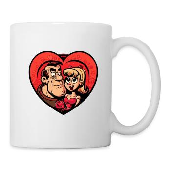 Valentine's Day Cartoon Lovers - Mug - white - Right