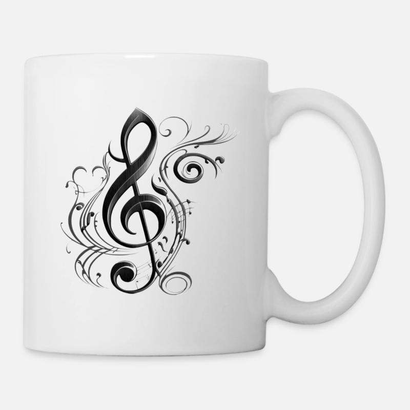 Es gibt unterschiedliche Notenschlüssel - Tasse - Weiß