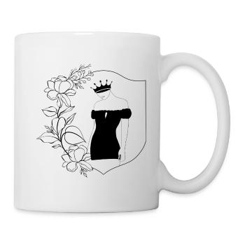 lady écusson - Mug blanc - blanc - Droite