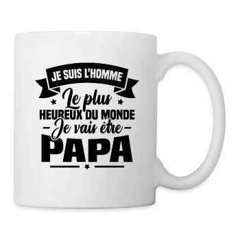 Je vais être papa, Cadeau futur papa - Mug blanc - blanc - Droite