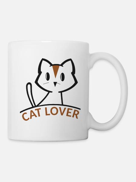 Amoureux des chats - Mug blanc - blanc