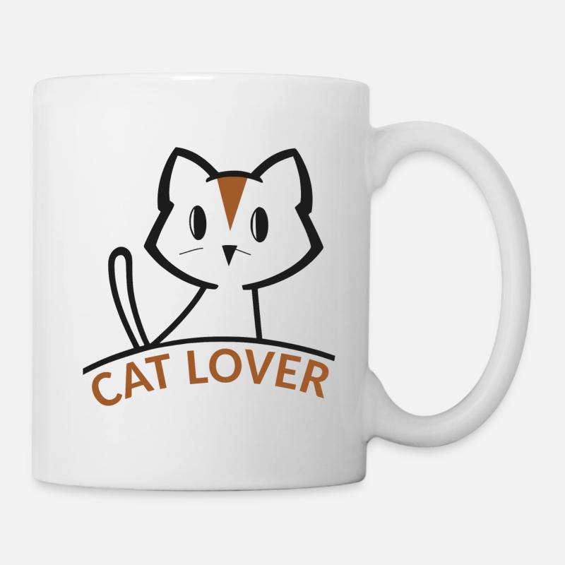 Amoureux des chats - Mug blanc - blanc