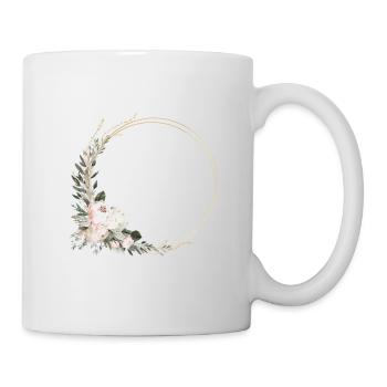 Modern Pastel Boho Flower Circle customizable - Mug - white - Right