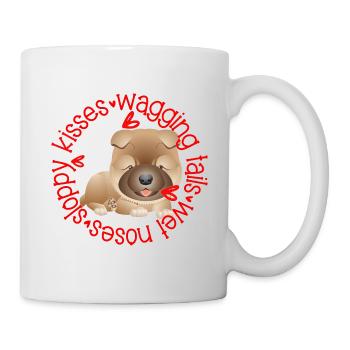 Cute Chow Chow, sloppy kisses - Mug - white - Right