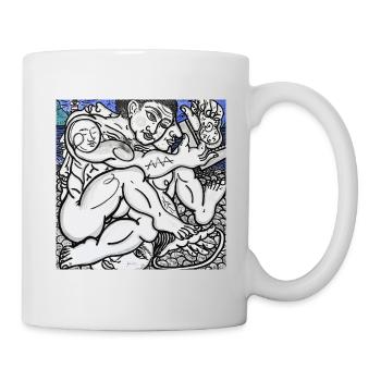 Bâtisseur sur les galets - Mug blanc - blanc - Droite