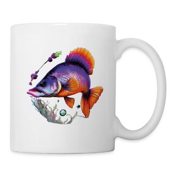 Tauchen Sie ein in die bunte Welt der tropischen Fische - Tasse - Weiß - Rechts