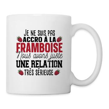 Framboise Fruit Relation Cadeau Humour Rouge - Mug blanc - blanc - Droite