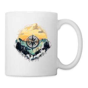 Compass Mountain Landscape - Mug - white - Right