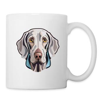 Weimaraner Portrait Illustration - Mug blanc - blanc - Droite