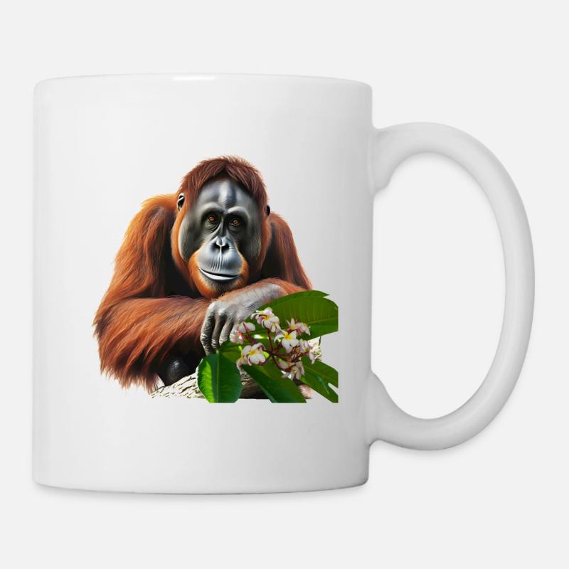 Orang-Utans leben oft nur noch in Gefangenschaft - Tasse - Weiß