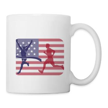 USA Marathon - Mug blanc - blanc - Droite