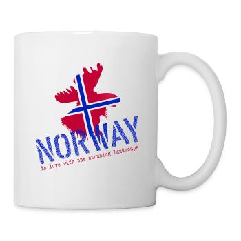 Norwegen Norge Elch - Tasse - Weiß - Rechts