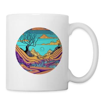 Lever de soleil de la vallée psychédélique - Mug blanc - blanc - Droite