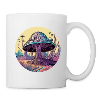 Psychedelisches Pilzbaumtal - Tasse - Weiß - Rechts