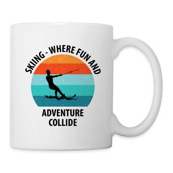 Water skis, water skis, water skiers - Mug - white - Right
