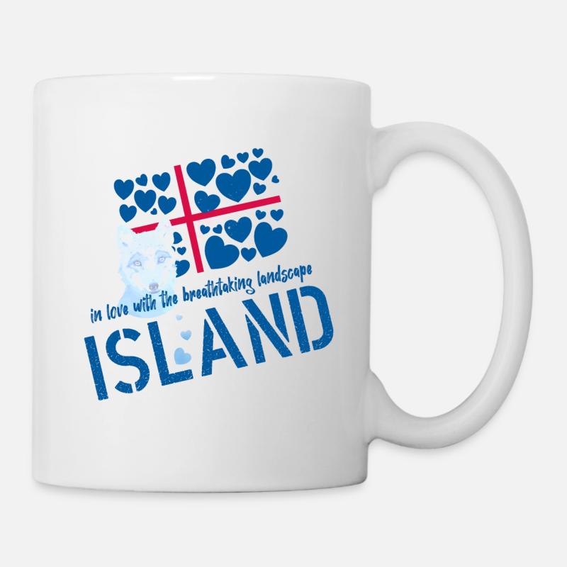 Island Polarfuchs Iceland - Tasse - Weiß