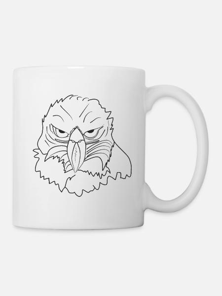 Adlerkopf - Tasse - Weiß